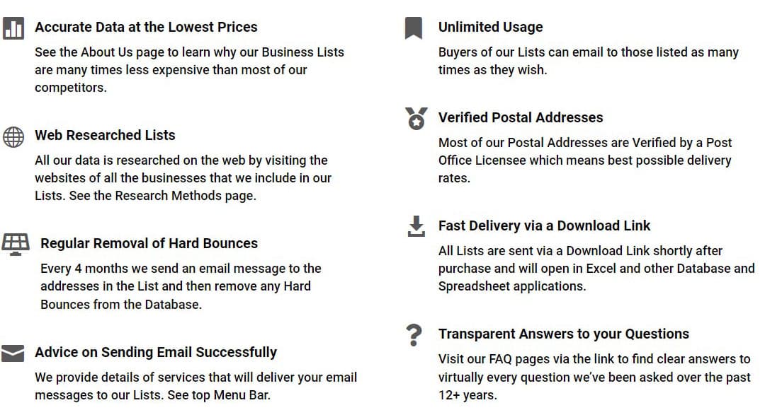guarantee-points marketing list of Fitness Centers